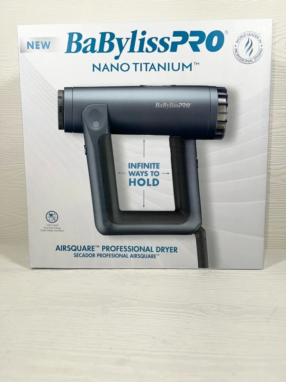 BaBylissPRO Nano Titanium AirSquared Professional Hair Dryer with Diffuser